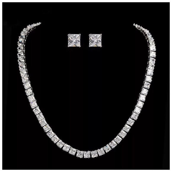Swarovski Crystals Matika 50 Carat Tennis Necklace - Picture 1 of 9